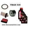 kit tagliando Tmax 530 2012 2016 4 filtri 3lt olio Motul 7100 10w40