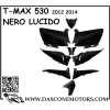 KIT CARENE YAMAHA TMAX 530 NERO LUCIDO 10 PEZZI DAL 2012 AL 2014