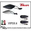 Coppia specchietti Far Tmax 500 2008 2011 Viper 8 con adattatori a manubrio e tappi specchietti