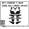 KIT CARENE TMAX 2008 2011 NERO OPACO