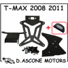 PORTATARGA REGOLABILE TMAX 2008 2011 ONE CON LUCE TARGA A LED