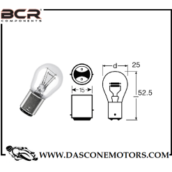 1 Lampada P21 5W 12V   21/5W   BAY15D TRASPARENTE