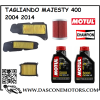 KIT TAGLIANDO YAMAHA MAJESTY 400 2004  2014 OLIO FILTRI YP400 YP 10W40 MOTUL 5000