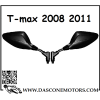 Specchietti a Manubrio Tmax Orion Neri 2008 2011