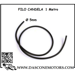 Cavo candela nero 1 Metro   Ø 5mm