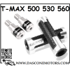 COPPIA MANOPOLE E BILANCERI CON SCRITTA TMAX ARGENTO