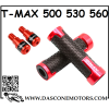COPPIA MANOPOLE E BILANCERI CON SCRITTA TMAX ROSSO