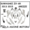 KIT CARENE ABS KAWASAKI NINJA ZX-6R NON VERNICIATE 22PZ 2013 2015