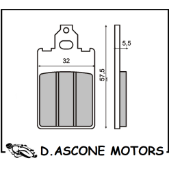COPPIA PASTIGLIE ANTERIORI F12 F15 50 CC