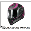 CASCO INTEGRALE DOPPIA VISIERA  NERO ROSA TG. L