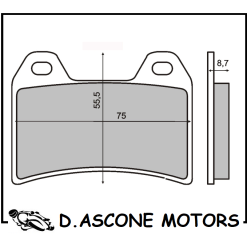 Coppia pastiglie anteriori sinterizzate Ducati Monster