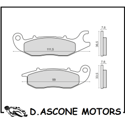 Coppia pastiglie freno anteriori organiche Honda Cbr 125 r