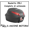 Bauletto 35LT  Black / Carbon Completo di Schienale