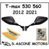 Specchietti a Manubrio Tmax Orion Neri  530 560 TAPPI ORO