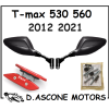 Specchietti a Manubrio Tmax Orion Neri  530 560 TAPPI ROSSI