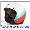 Casco Jet Cafe Racer S250  White / Sky Blue / Shiny Red  taglia XS