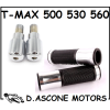 COPPIA MANOPOLE E BILANCERI TMAX 500 530 560 ARGENTO
