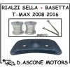 KIT RIALZI SCHIENALE BASETTA SELLA TMAX 2008 2016  ARGENTO