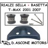 KIT RIALZI SCHIENALE BASETTA SELLA TMAX 2001 2007 NERO