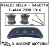 KIT RIALZI SCHIENALE BASETTA SELLA TMAX 2008 2016  NERO