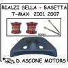 KIT RIALZI SCHIENALE BASETTA SELLA TMAX 2001 2007  ROSSO