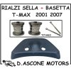 KIT RIALZI SCHIENALE BASETTA SELLA TMAX 2001 2007 TITANIO ( GRIGIO SCURO )
