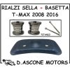 KIT RIALZI SCHIENALE BASETTA SELLA TMAX 2008 2016  TITANIO ( GRIGIO SCURO )0
