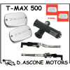 KIT TAPPI CON ADATTATORI LEVE E MANOPOLE TMAX 2001 2003 ARGENTO