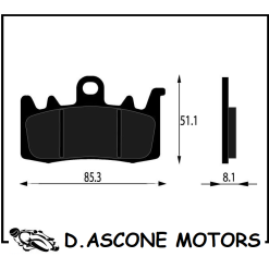 PASTIGLIE FRENO ORGANICHE COMPATIBILE APRILIA TUONO DUCATI SCRAMBLER AK 550