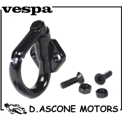 GANCIO PORTABORSA IN ALLUMINIO NERO X VESPA