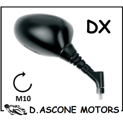 Specchio Destro MBK SKYLINER 250cc/YAMAHA MAJESTY 250/400cc Nero