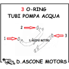 3 GUARNIZIONI TUBI POMPA ACQUA ORIGINALI TMAX 500 530 560